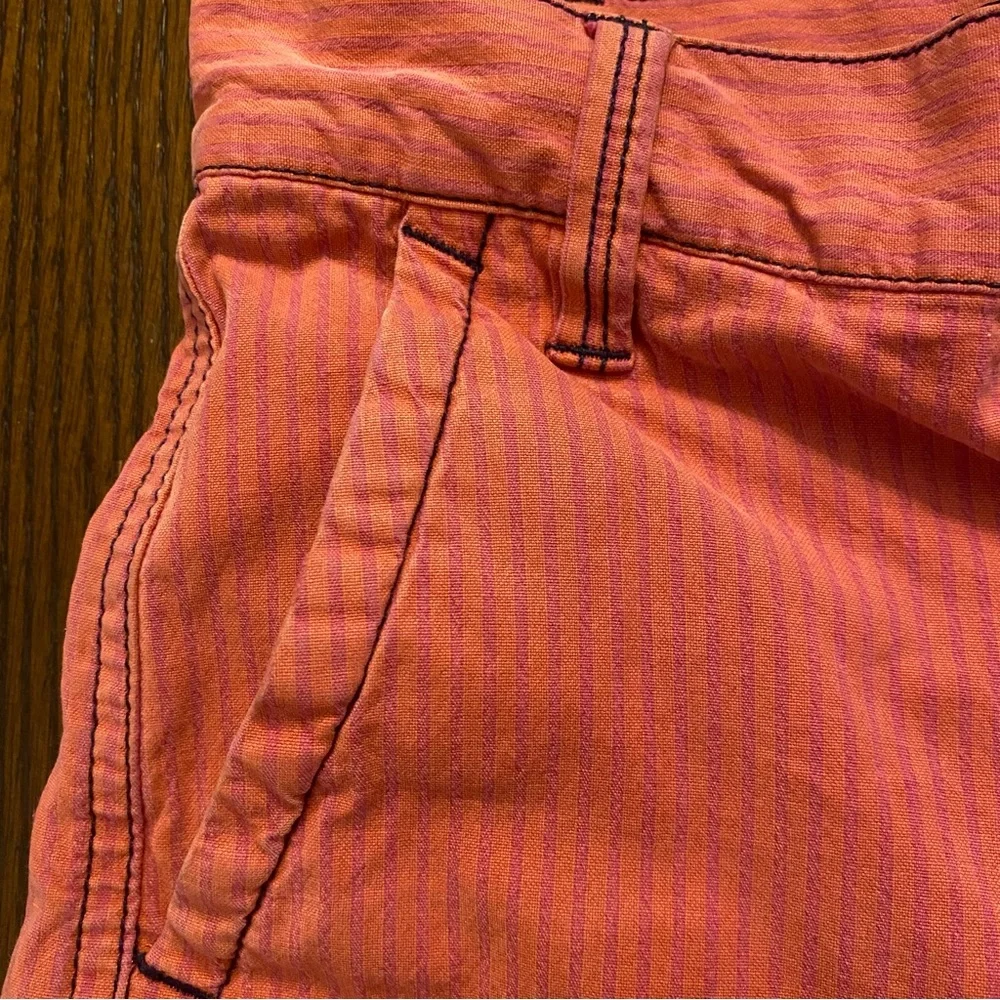 Marc by Marc Jacobs Coral Purple Striped Cotton Shorts Size 0 - Picture 5 of 7